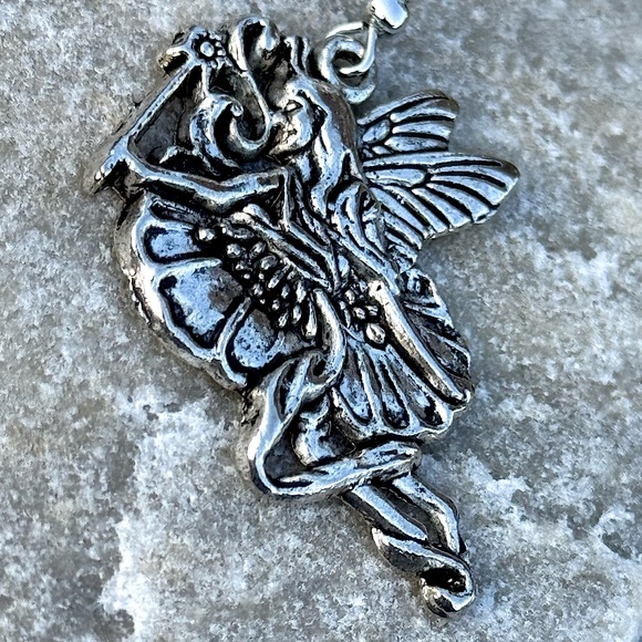 🧚‍♀️ Y2K Fairy Dust Aurora Borealis AB Pendant Necklace Earrings - Picture 11 of 11